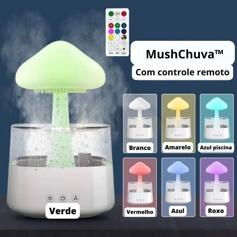 MushChuva™ Umidificador com som de chuva