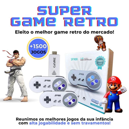 Super Game Retrô + 2 Controles